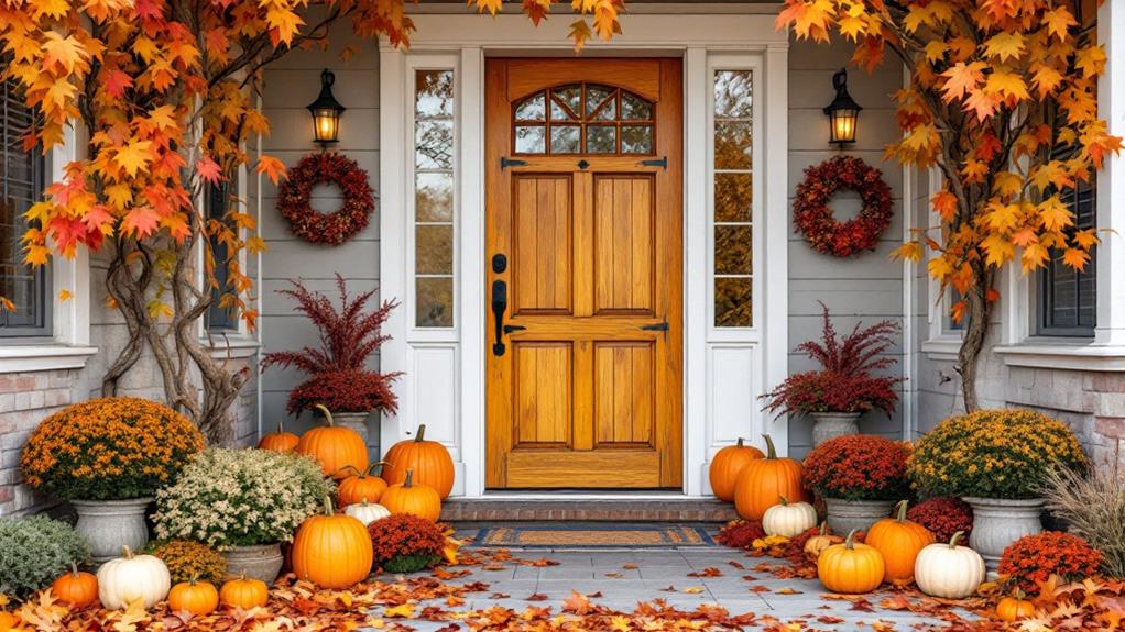 fall color door decorations