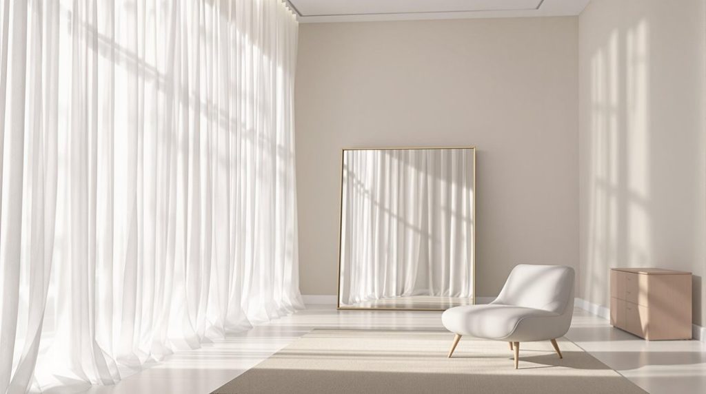 light colored curtains enhance space