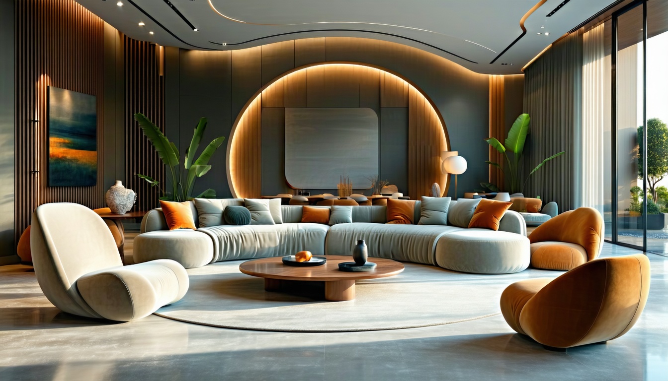 unique curved furniture pieces