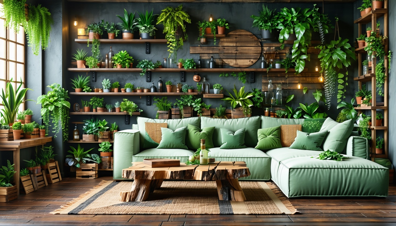 green living room furniture