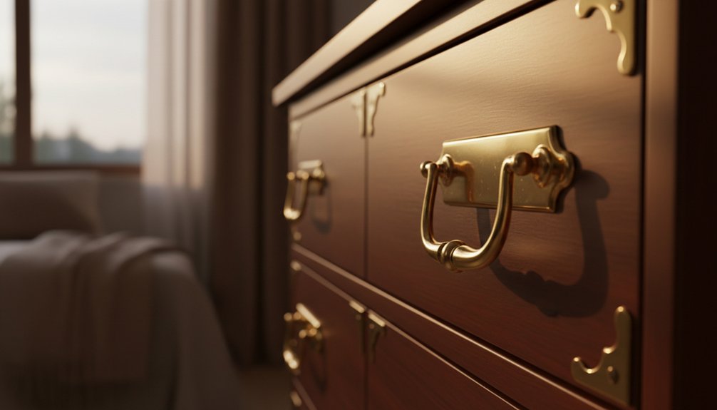 metal accents enhance furniture