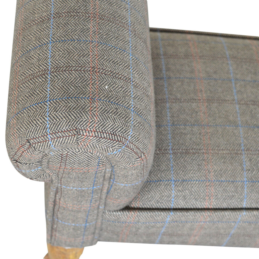 Multi Tweed Turned Bedroom Bench - Image 8