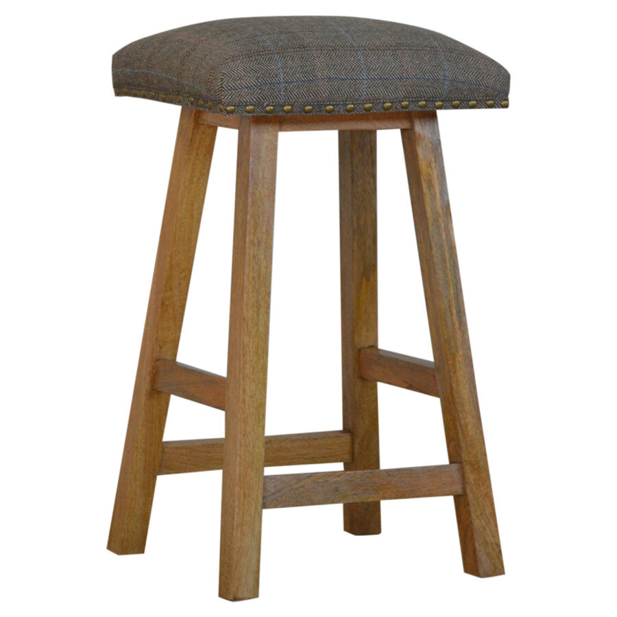 Tabouret de bar en tweed multicolore