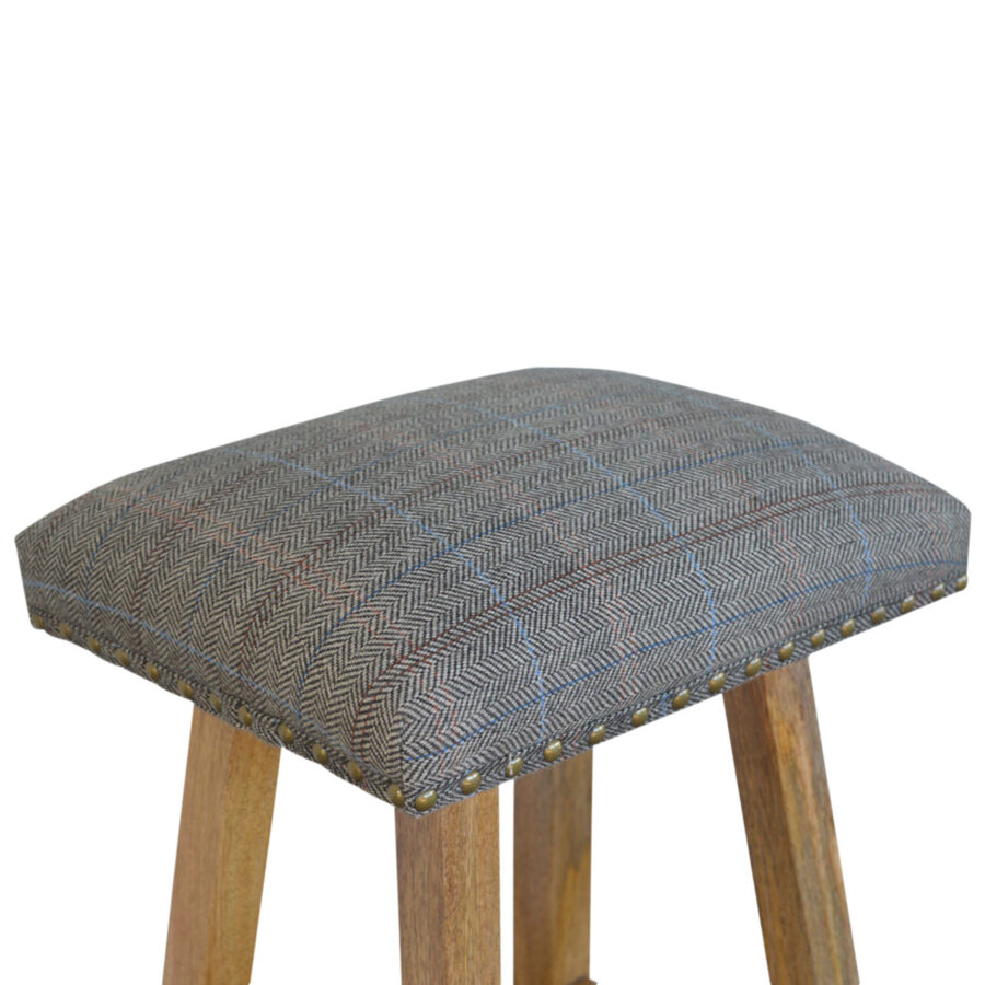 Tabouret de bar en tweed multicolore