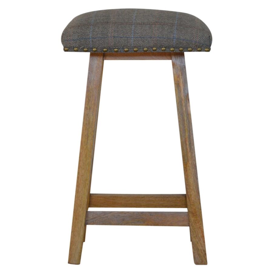 Tabouret de bar en tweed multicolore