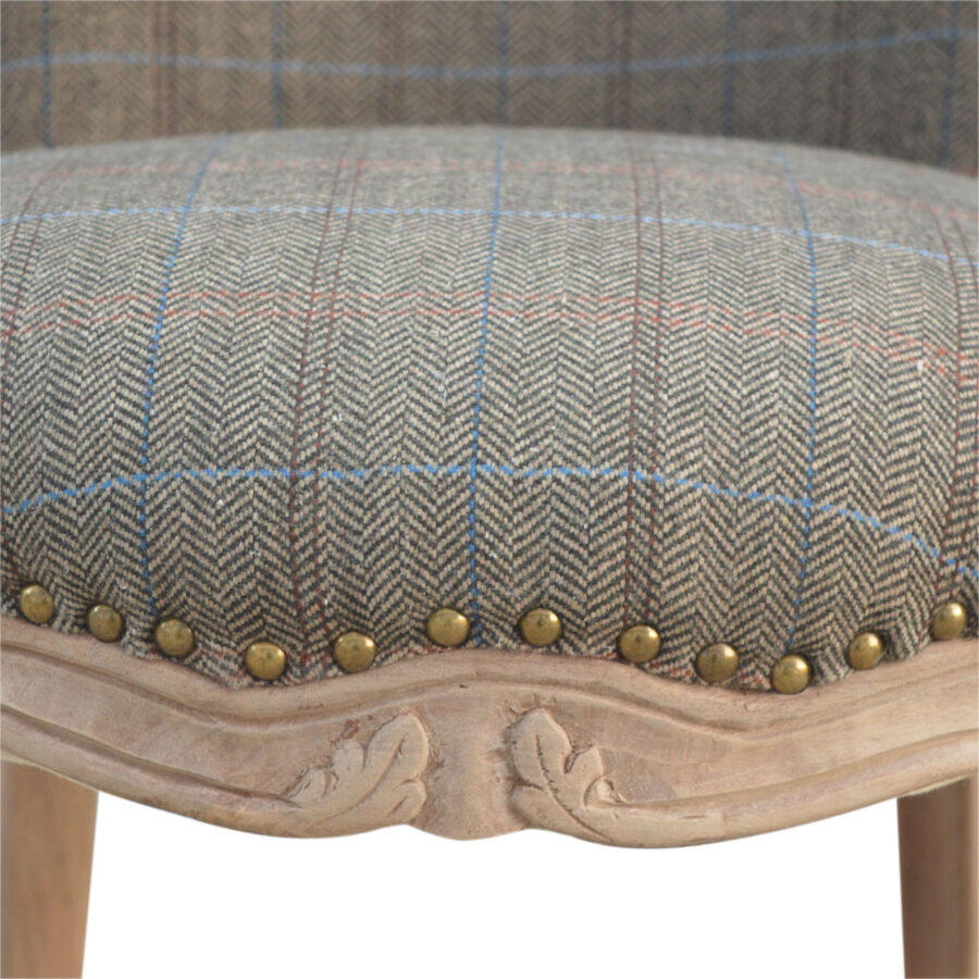 Petite Multi Tweed French Chair