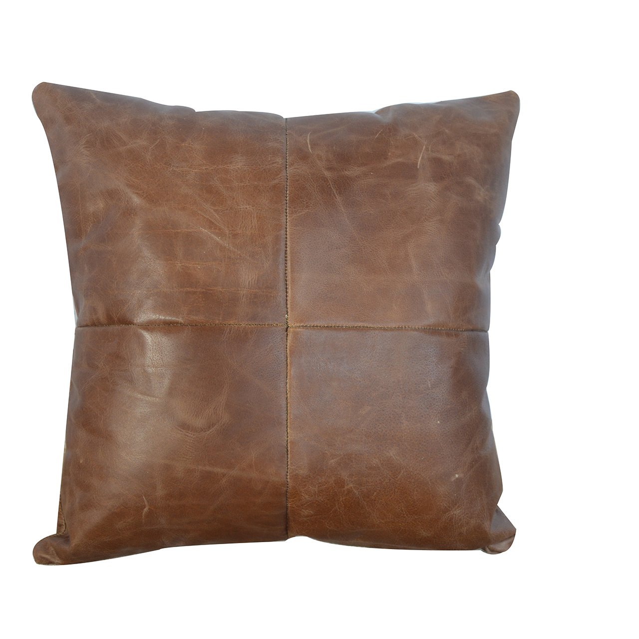 Buffalo Hide Leather Scatter Cushion