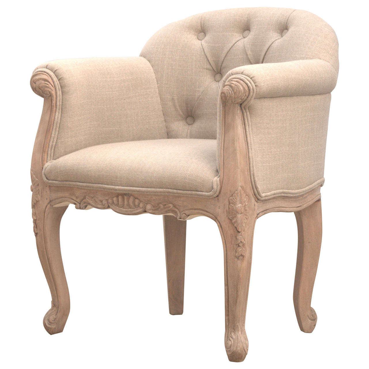 French Style Deep Button Chair Artisan Furniture UK Wholesalers