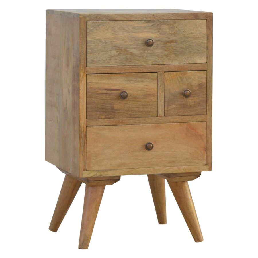 Nordic Style 4 Drawer Multi Bedside