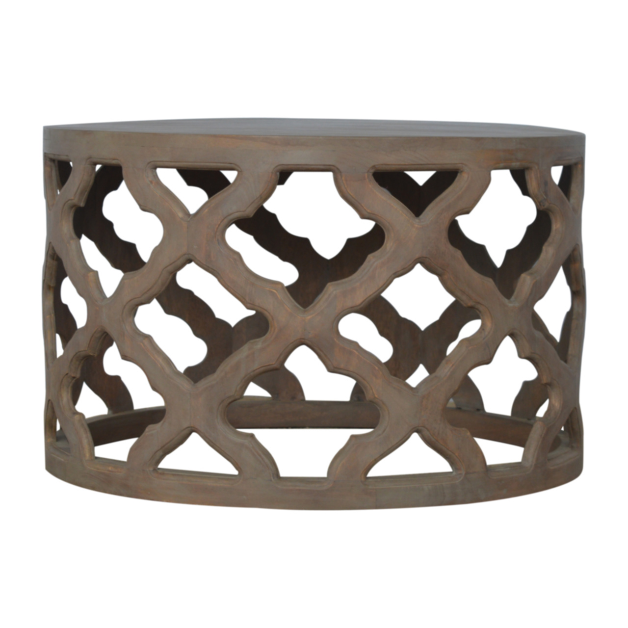 Grey Wash Large Cut-out Stool - Image 9