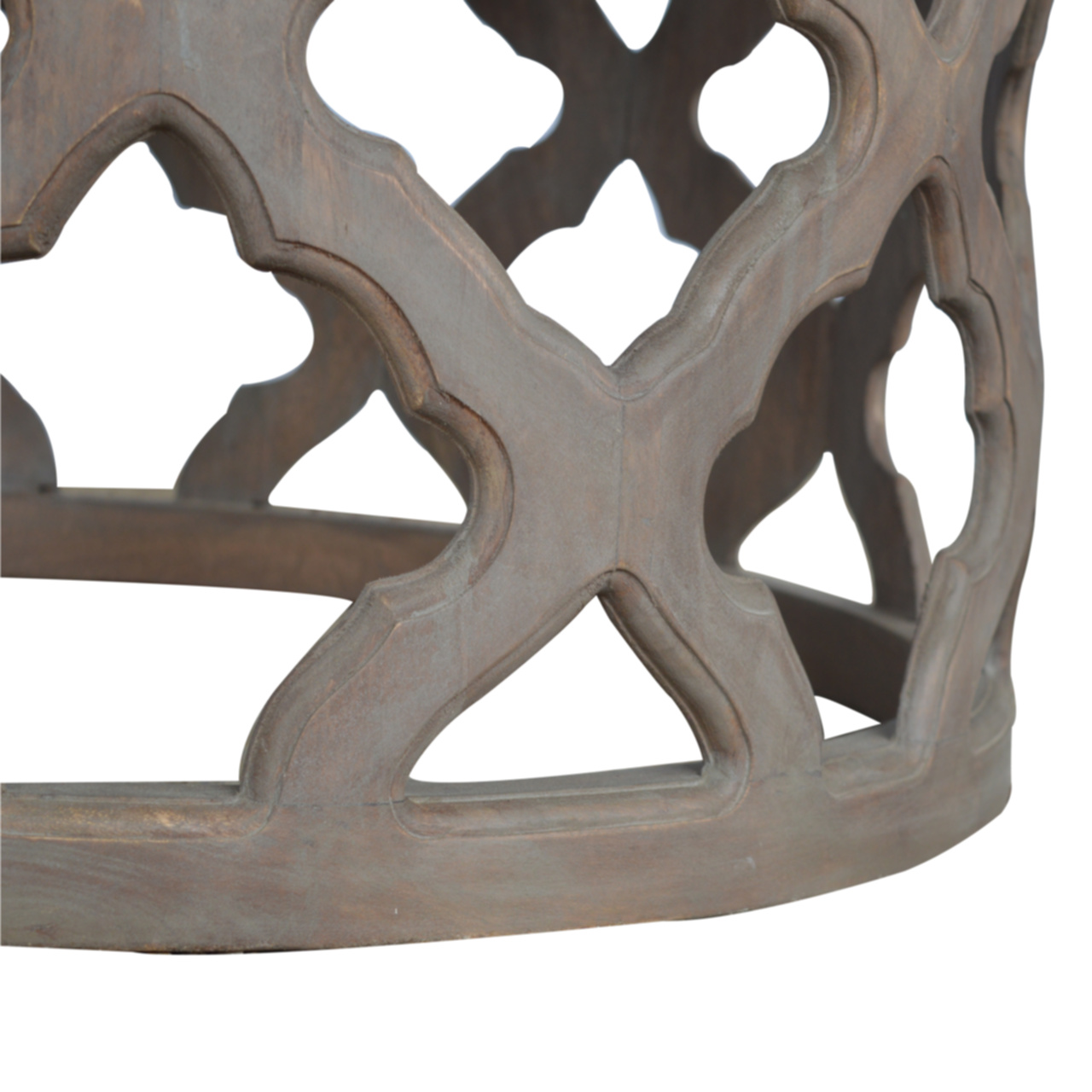 Grey Wash Large Cut-out Stool - Image 8