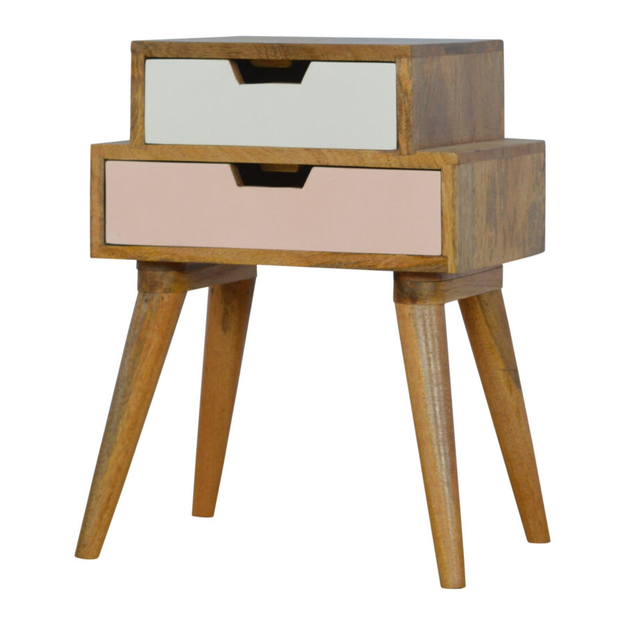 Blush Pink and White Multi Bedside - Image 3