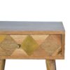 1 Drawer Gold Brass Bedside - Image 5