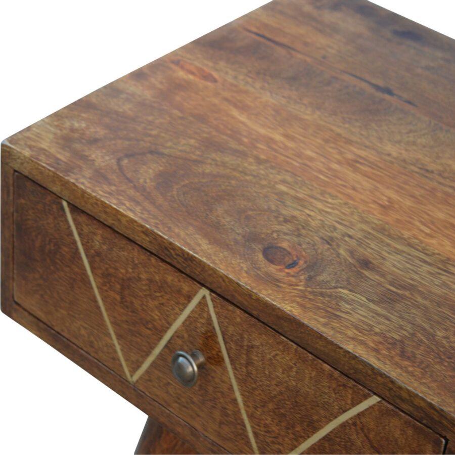 Geometric Brass Console Table - Image 3