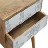 Green Floral Screen Printed Bedside - Image 6