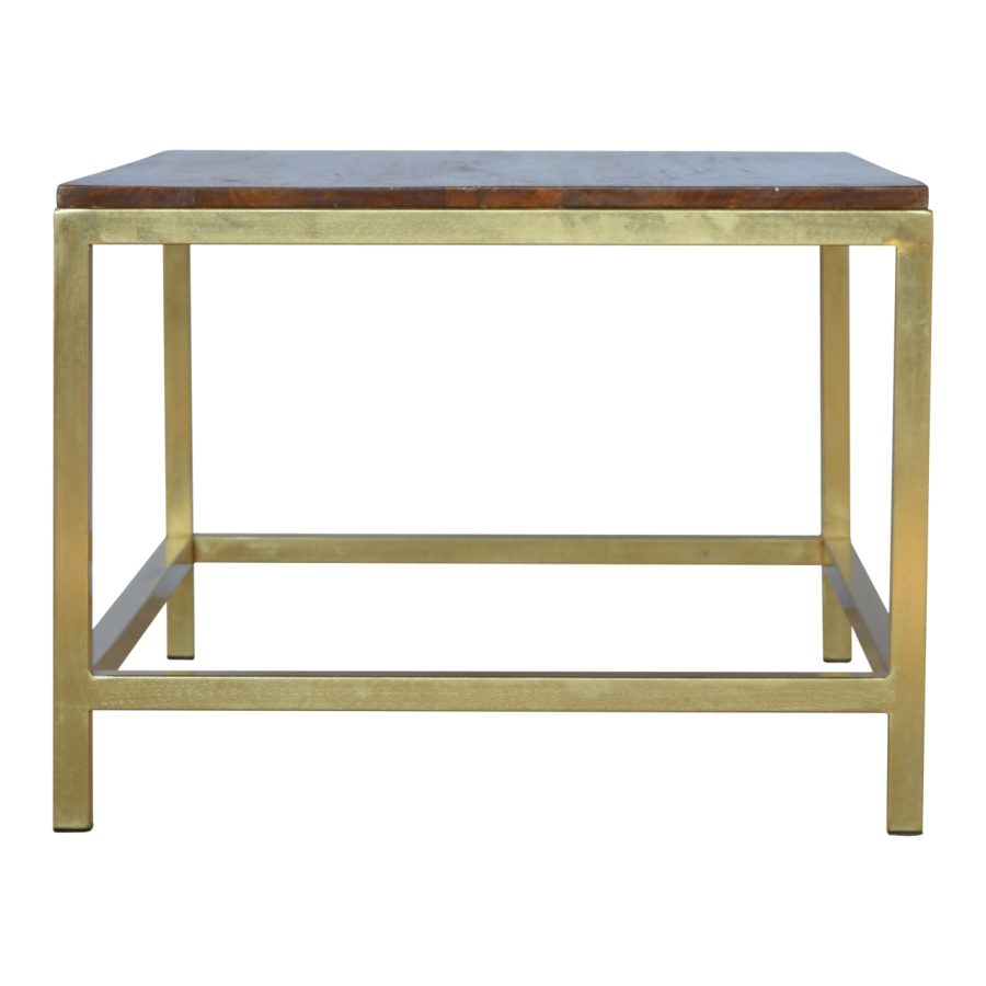 Rectangle Gold Coffee Table - Image 9
