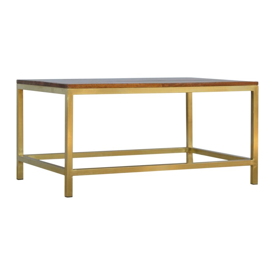 Rectangle Gold Coffee Table - Image 8