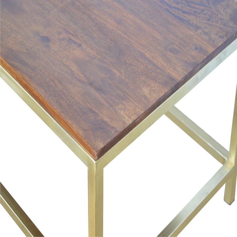 Rectangle Gold Coffee Table - Image 6