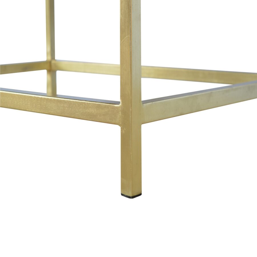 Rectangle Gold Coffee Table - Image 4