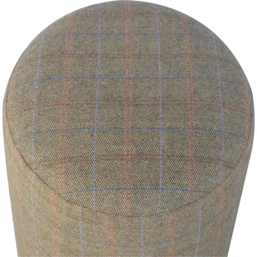 Taburet rotund multi Tweed