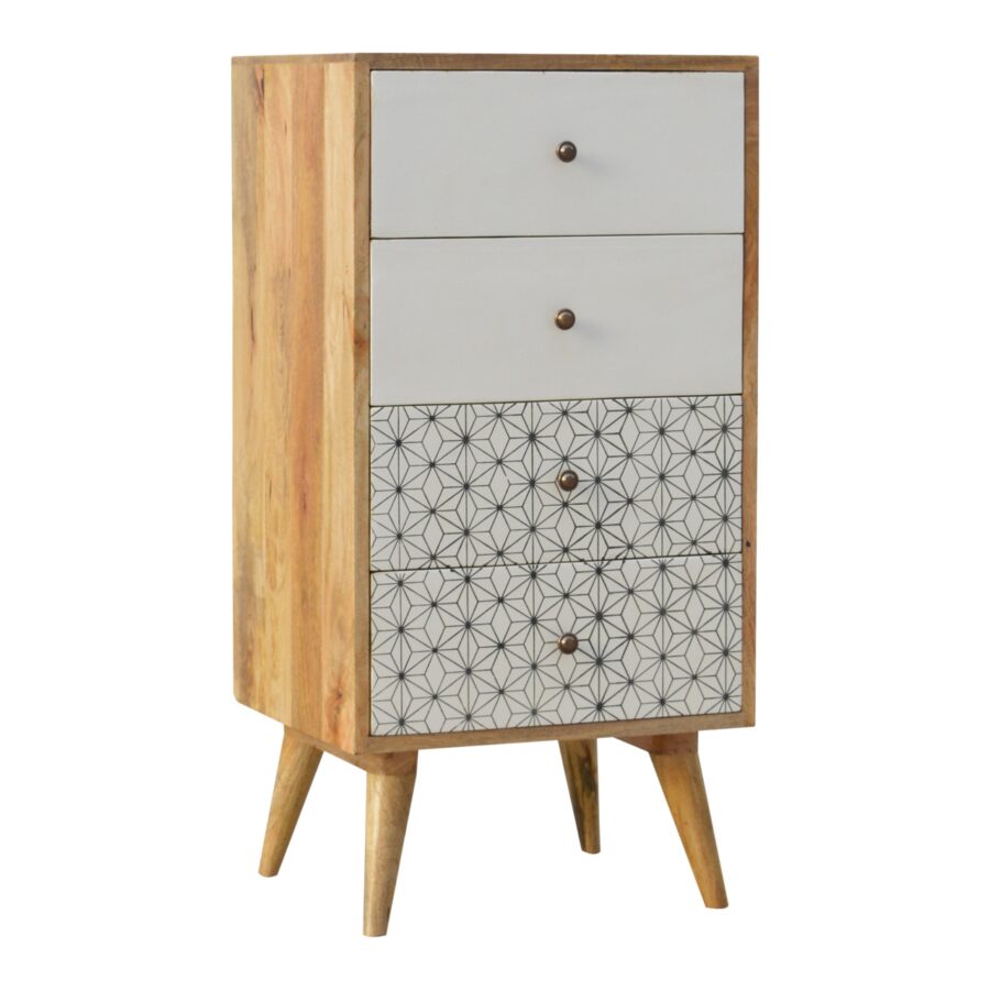 Geometrische zeefdruk Tallboy