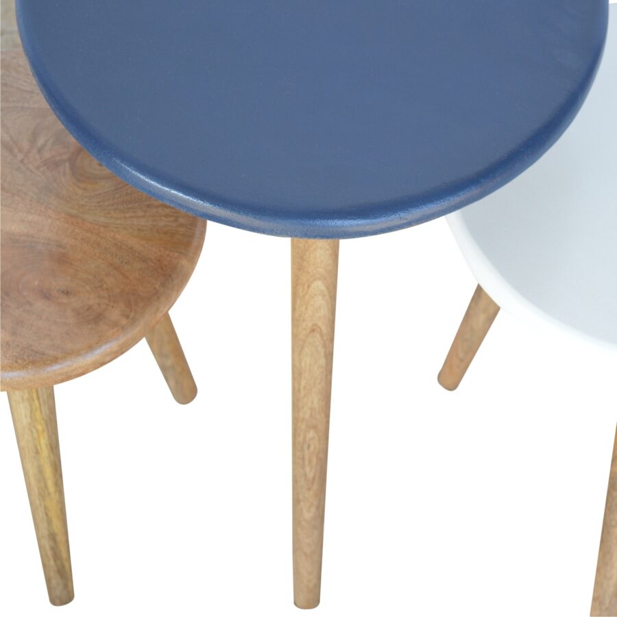 Multi Nordic Stool Set of 3 - Image 5