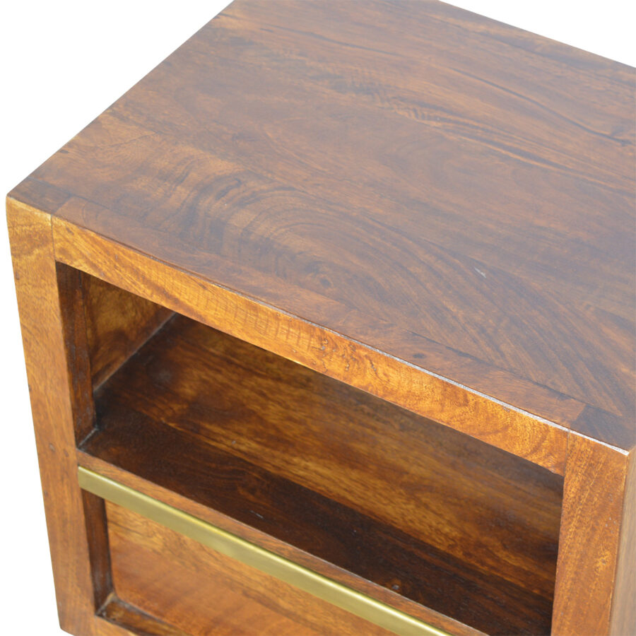 Gold Bar Chestnut Bedside - Image 4