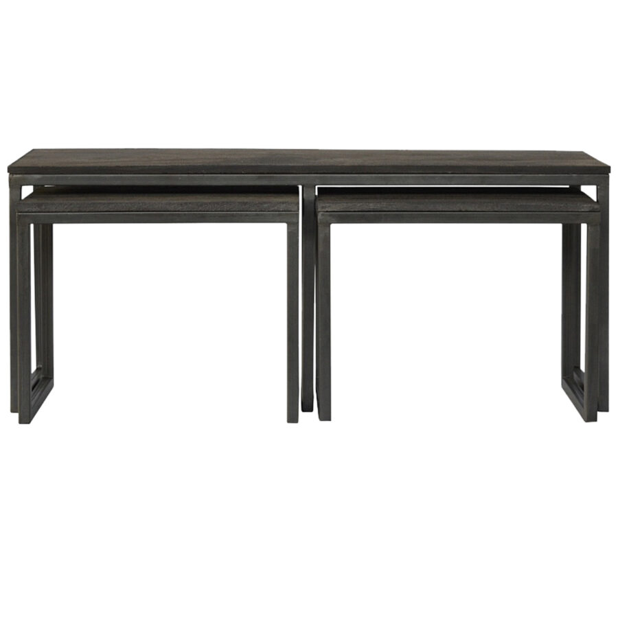 Set of 3 Iron Base Tables
