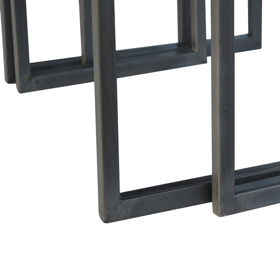 Set of 3 Iron Base Tables - Image 8