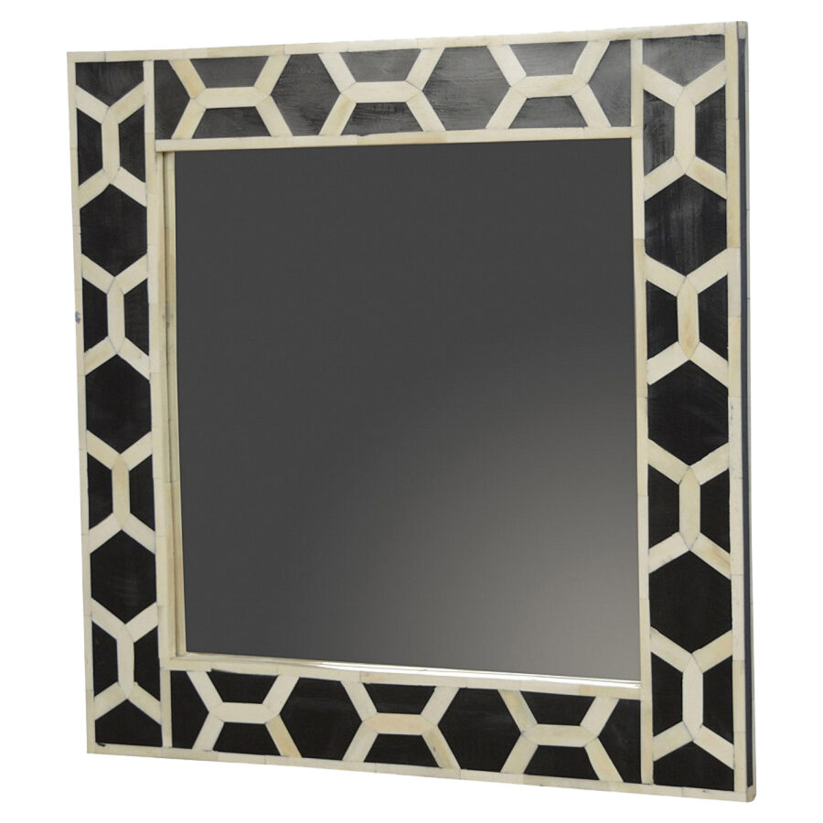 Square Bone Inlay Mirror Frame - Image 2