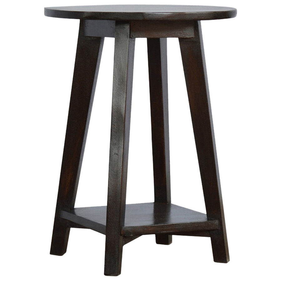 Walnut Finish Bar Stool with Undercarriage