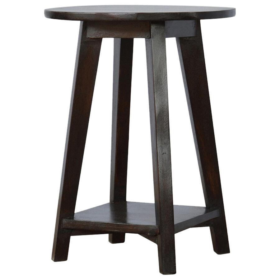 Walnut Finish Bar Stool with Undercarriage