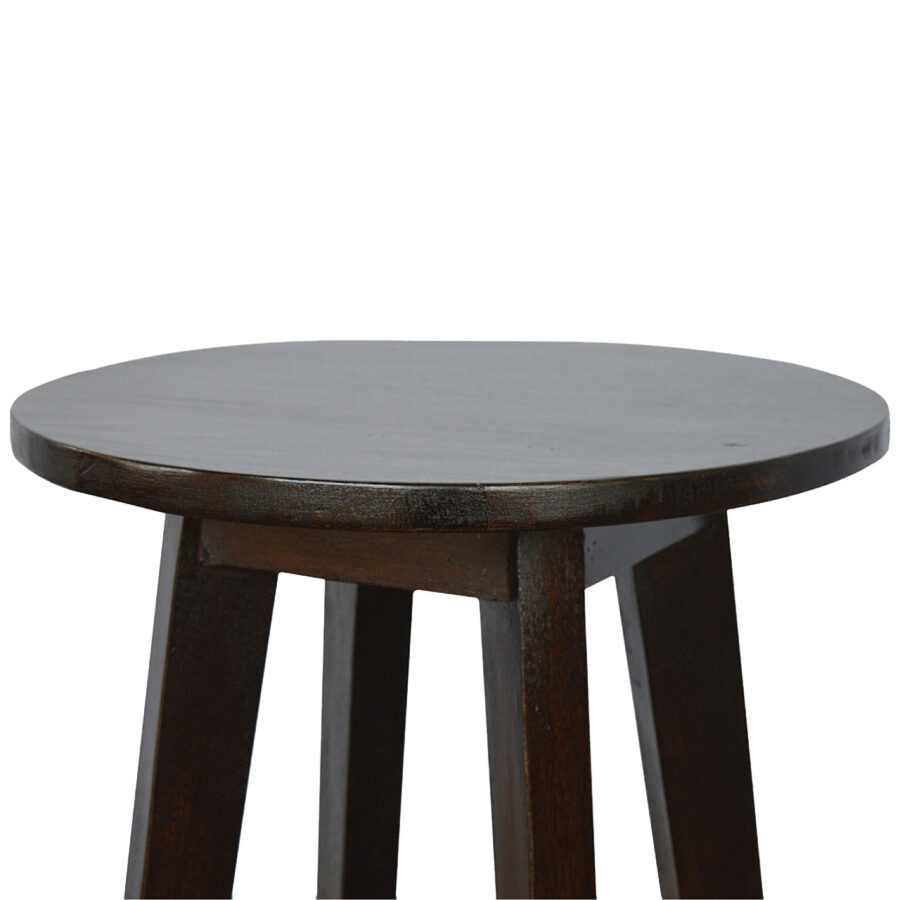 Walnut Finish Bar Stool with Undercarriage