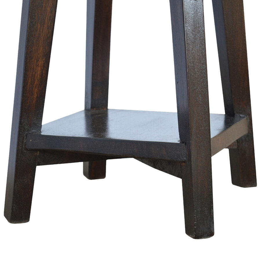 Walnut Finish Bar Stool with Undercarriage