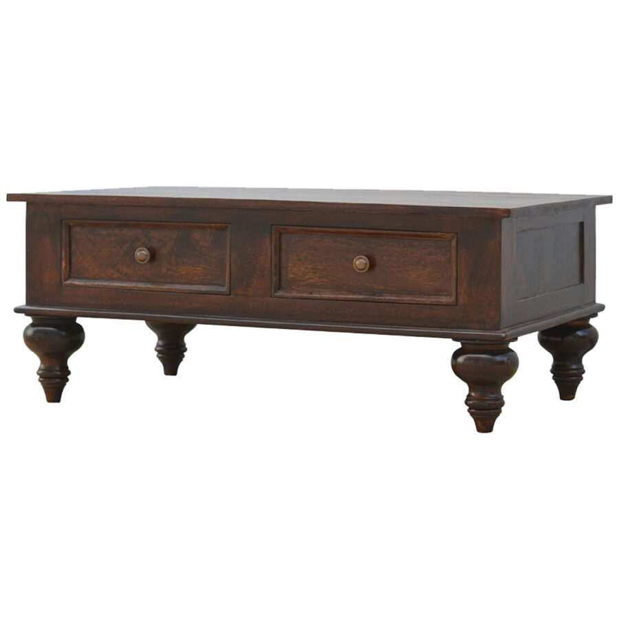 Turned 4 Drawer Coffee Table - Image 3