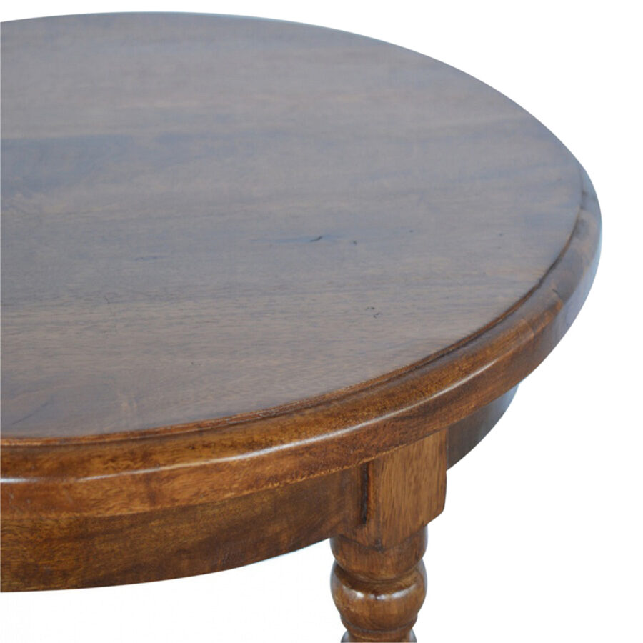 Mango Wood Petite Round Tea Table