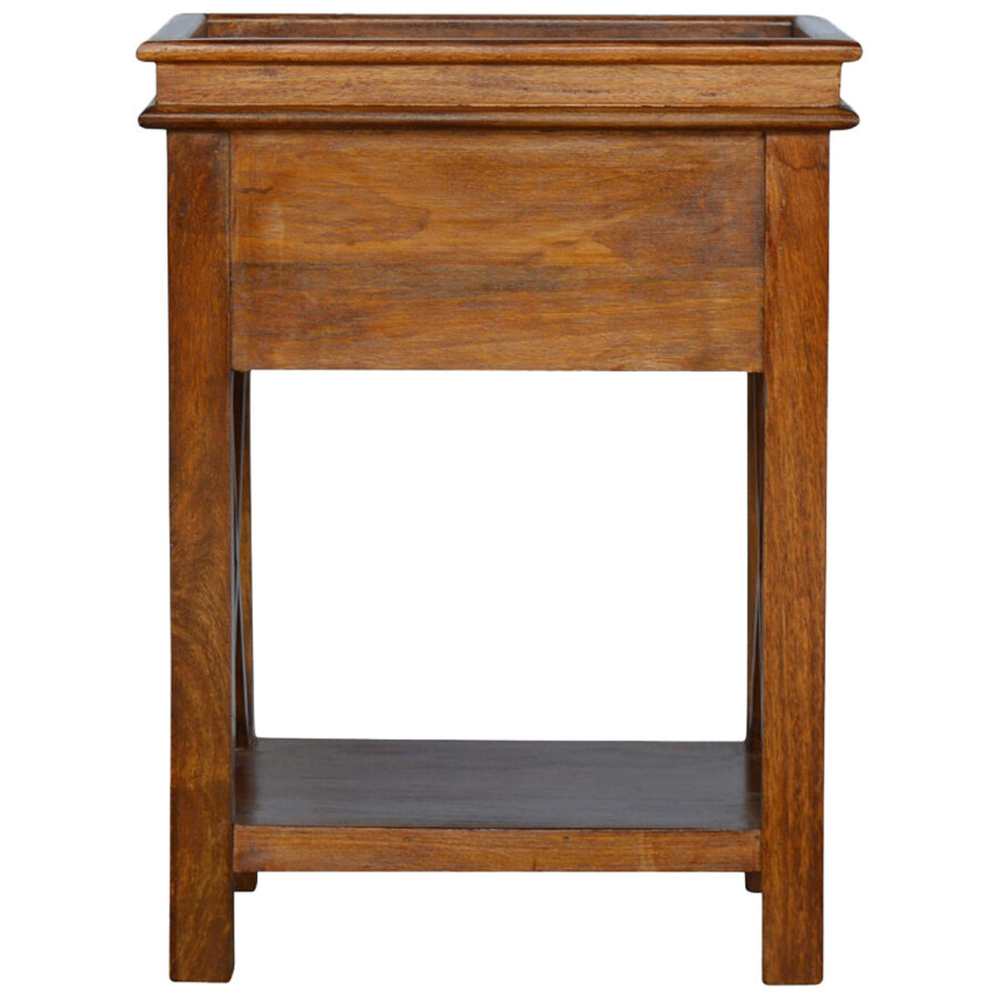Solid Wood Criss-Cross End Table