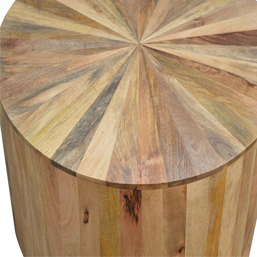 Mesa de centro redonda de madera