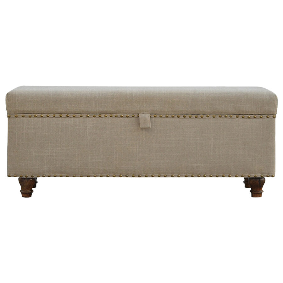 Studded Hallways Linen Lid-up Bench