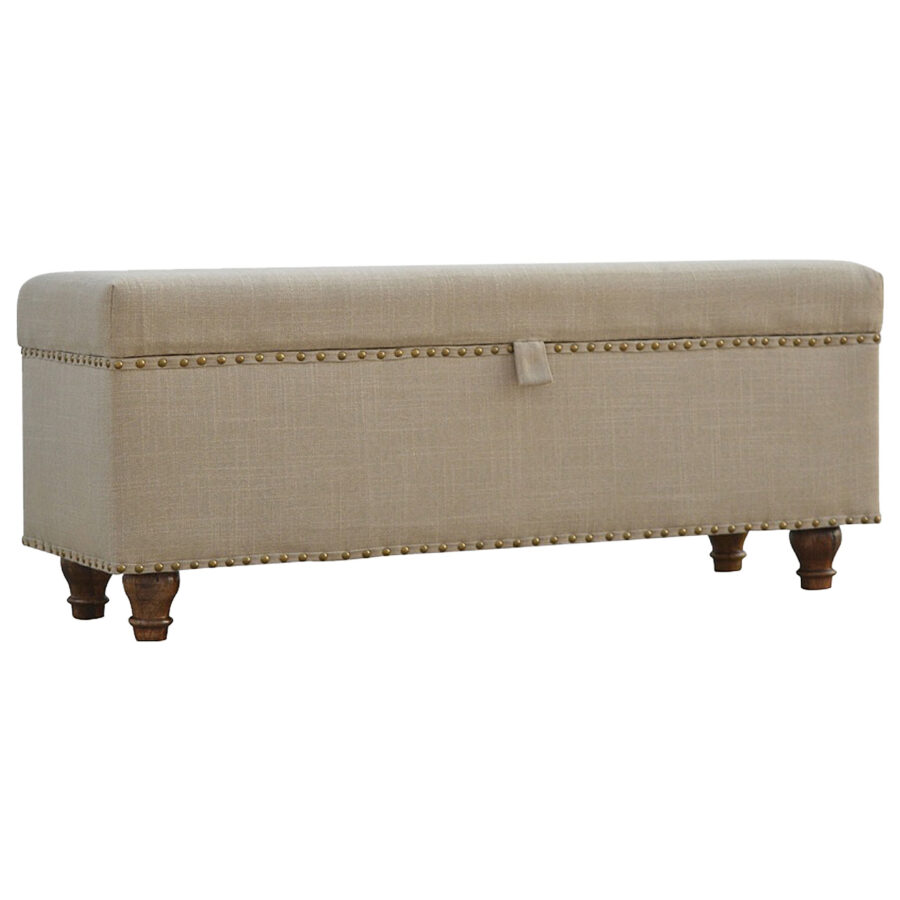 Studded Hallways Linen Lid-up Bench