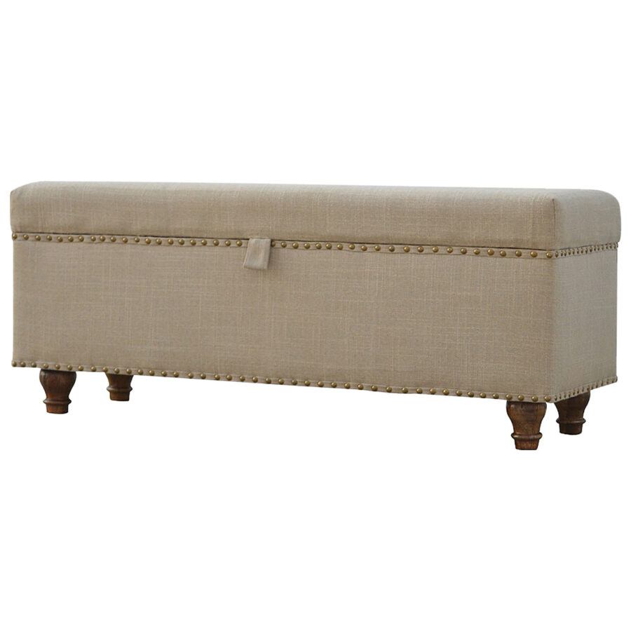 Studded Hallways Linen Lid-up Bench