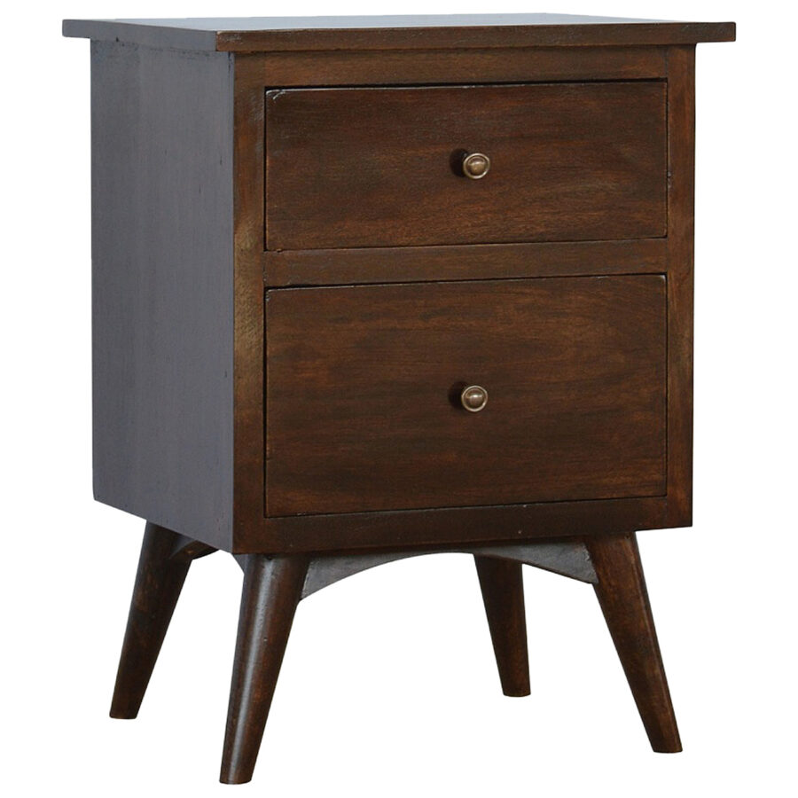 Valnöt 2 Låda Nordic Bedside