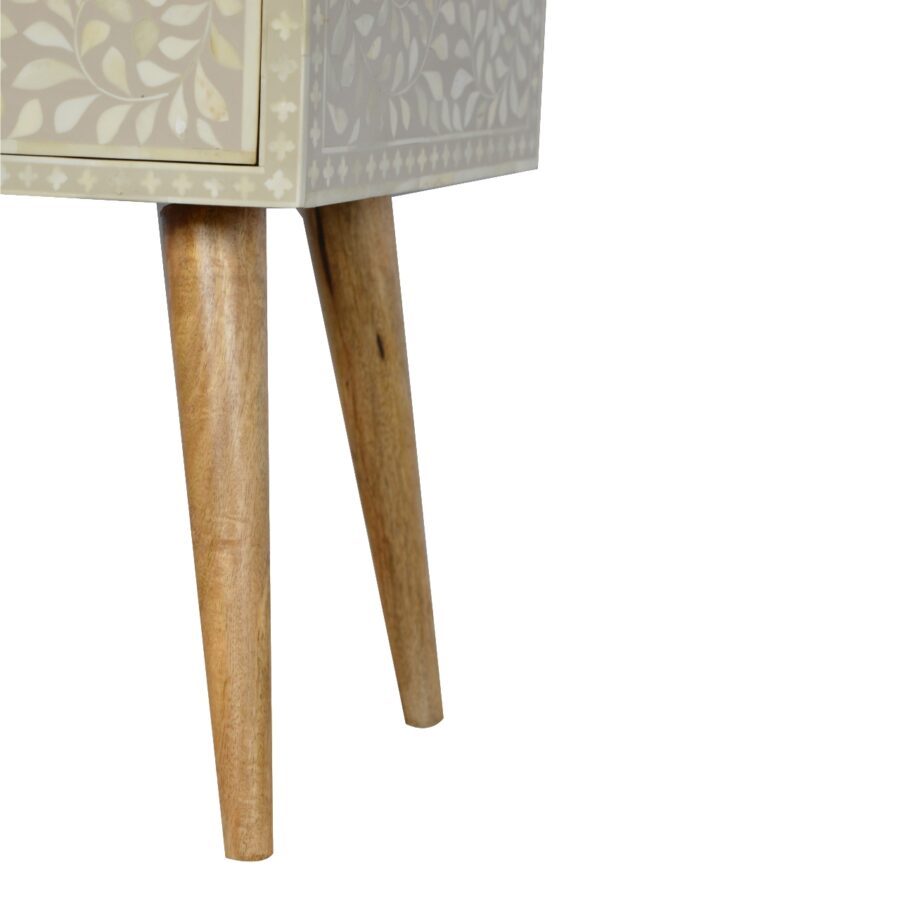 Floral Bone Inlay Bedside - Image 8