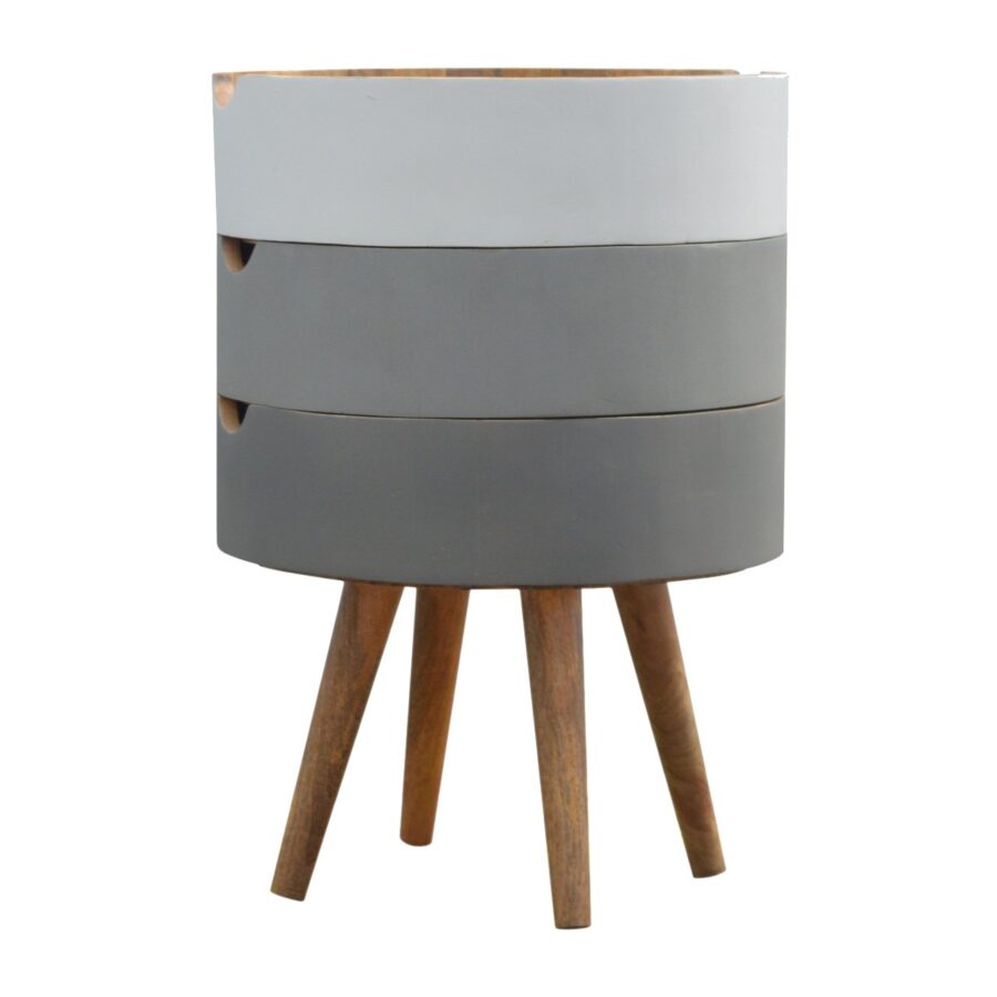 Grey Gradient Bedside with Removeable Drawers