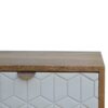Sleek White Carved Bedside - Image 5
