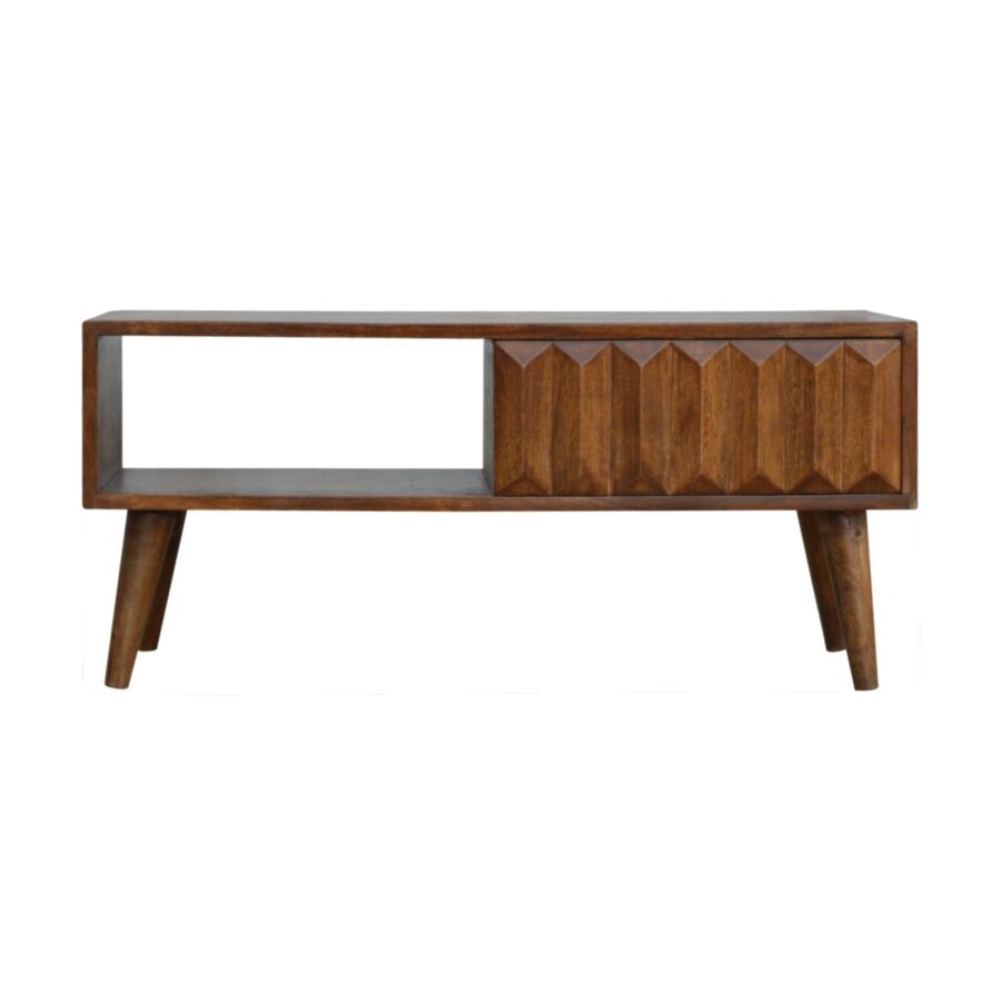 Chestnut Prism Sliding Door Coffee Table