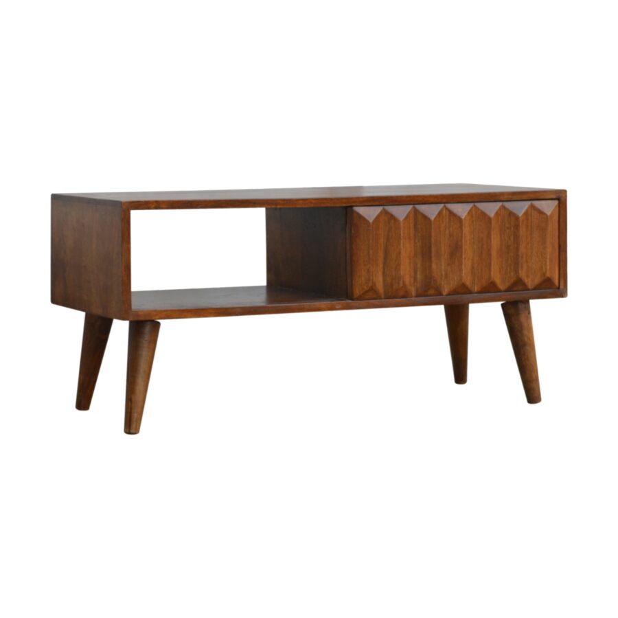 Chestnut Prism Sliding Door Coffee Table