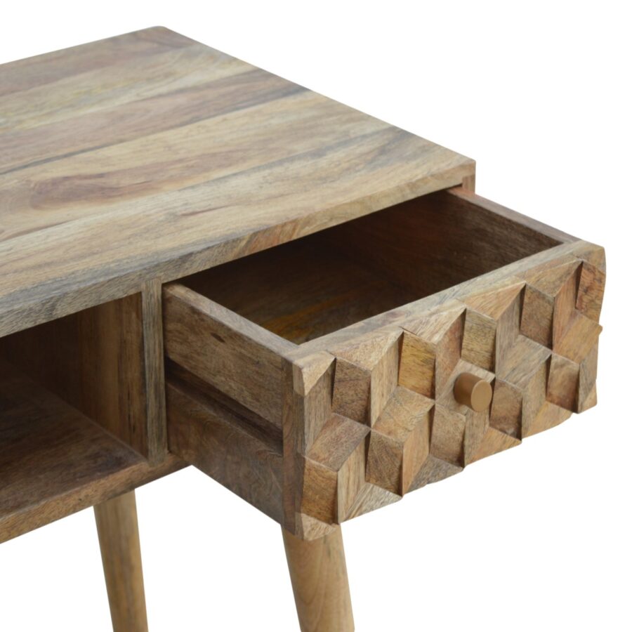 Cube Carved Writing Desk
