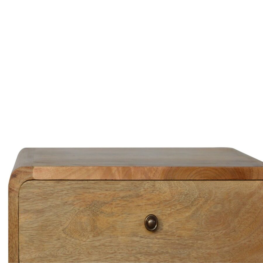Curved Oak-ish Bedside - Image 4