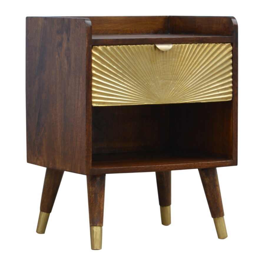 Manila Gold 1 Drawer Bedside